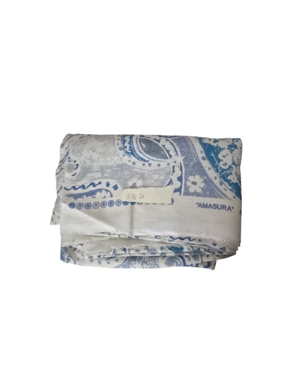 Belle Maison 3.375 Y Pippa Sapphire Blue Fabric Cotton Discontinued Paisley Home